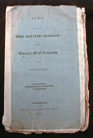 Image for Acts Passed at the Second Session of the Twenty-First Congress of the United States.