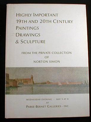 Image for Highly Important 19th and 20th Century Paintings, Drawings and Sculpture form the Private Collection of Norton Simon.