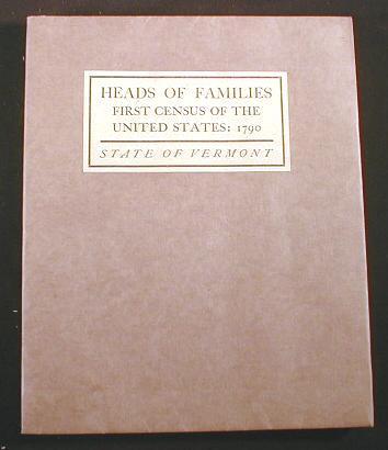 Image for Heads of Families at the First Census of the United States Taken in the Year 1790 - Vermont