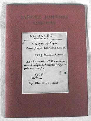 Image for Samuel Johnson 1709-1784: An Exhibit of Books and Manuscripts from the Johnsonian Collection Formed By Mr. And Mrs. Donald F. Hyde at Four Oaks Farm