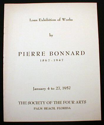 Image for Loan Exhibition of Works By Pierre Bonnard 1867-1947