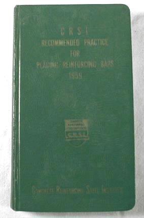Image for CRSI Recommended Practice for Placing Reinforcing Bars